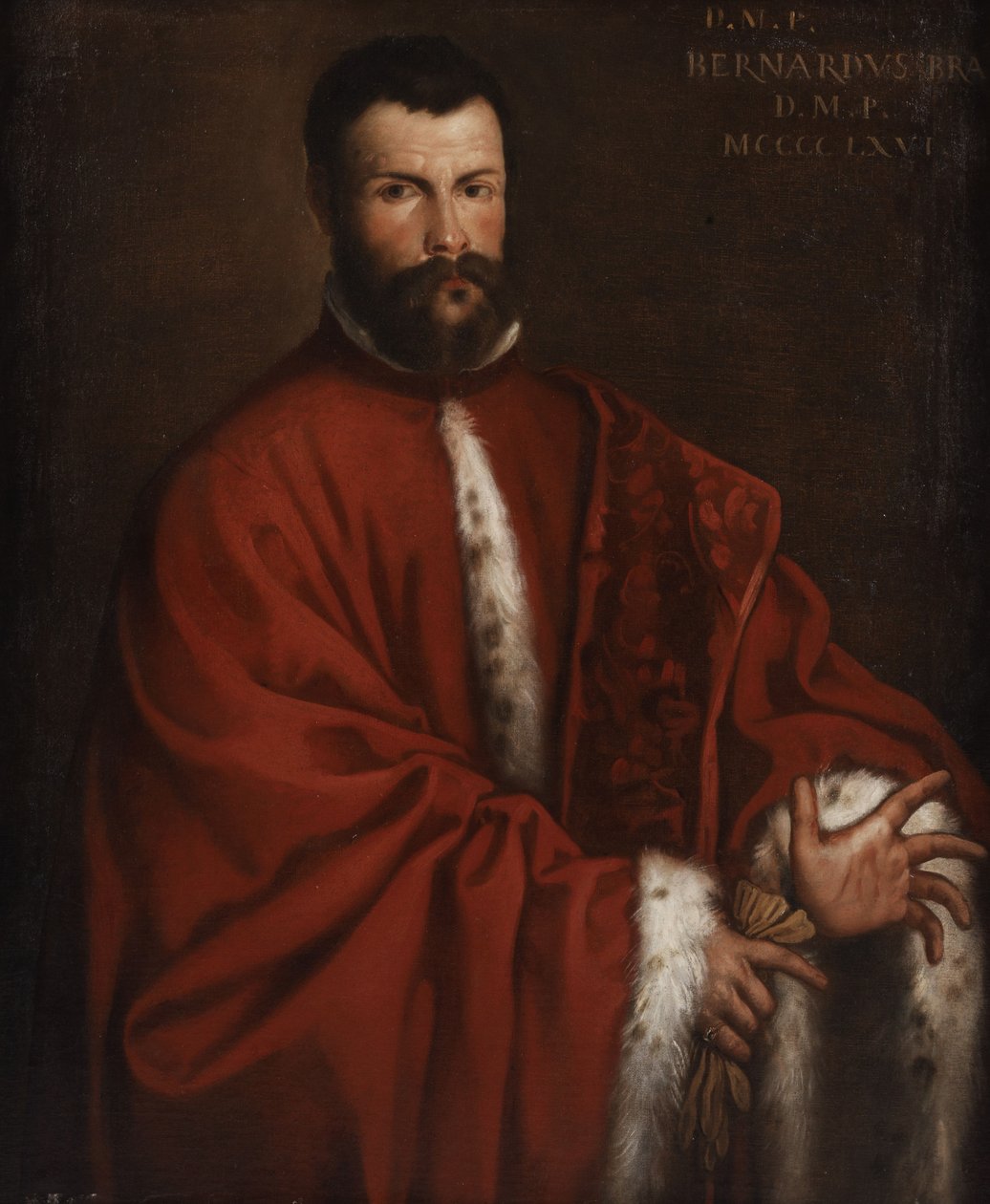 Postuum portret van de Venetiaanse magistraat Bernardo Bra (1466) door Alessandro Varotari