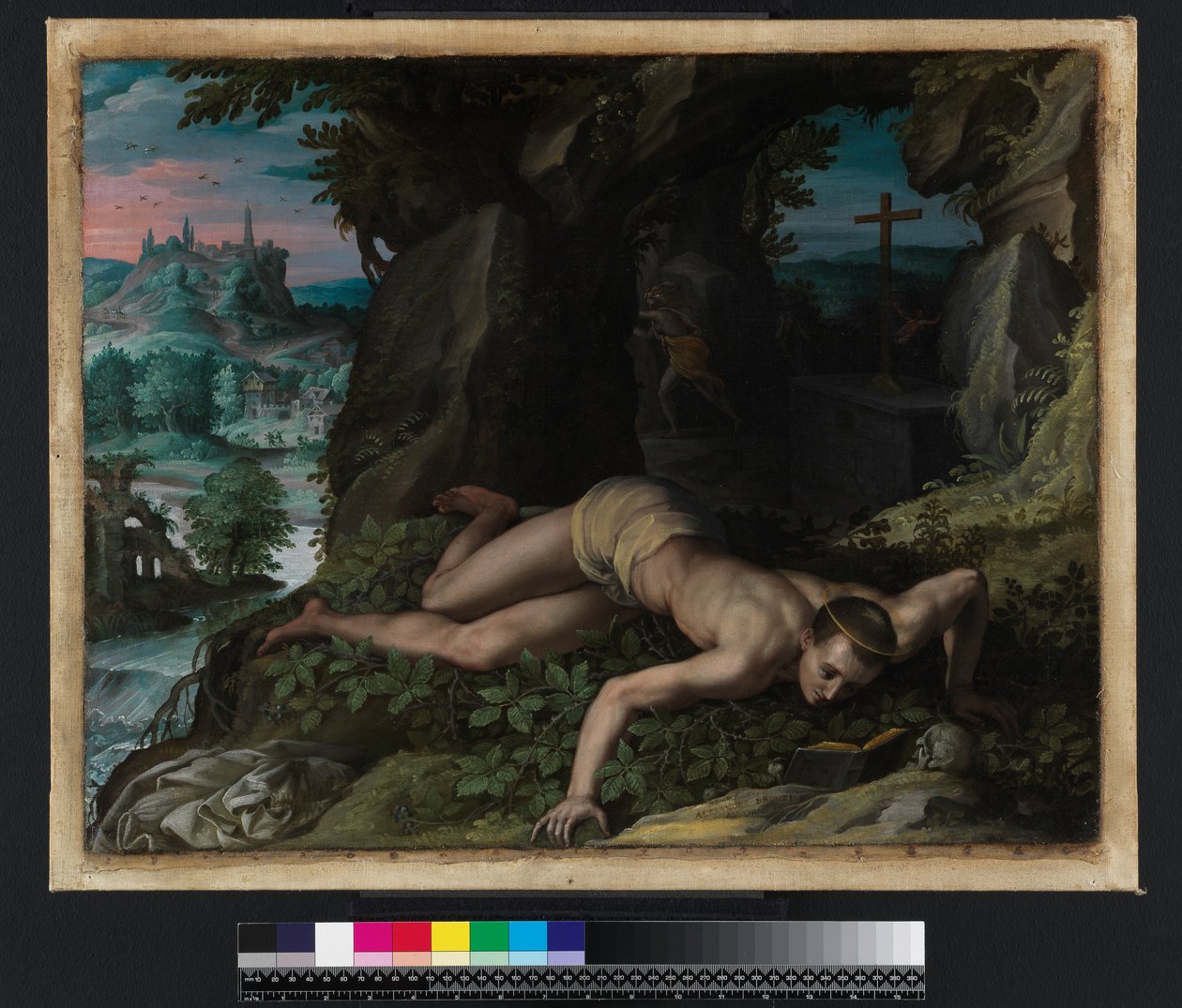 De Verleiding van St. Benedictus, c.1587 door Alessandro Allori