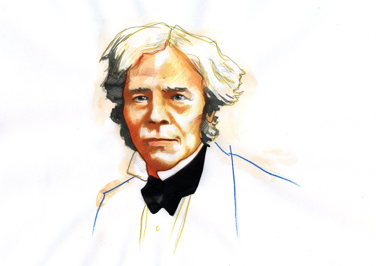 Michael Faraday (1791-1867). Britse natuurkundige en chemicus door Alessandro Lonati