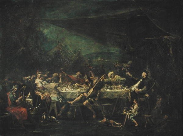 Boheems huwelijksbanket, c.1730-35 door Alessandro Magnasco