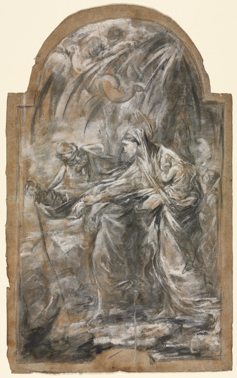 Vlucht naar Egypte, 1740s door Alessandro Magnasco