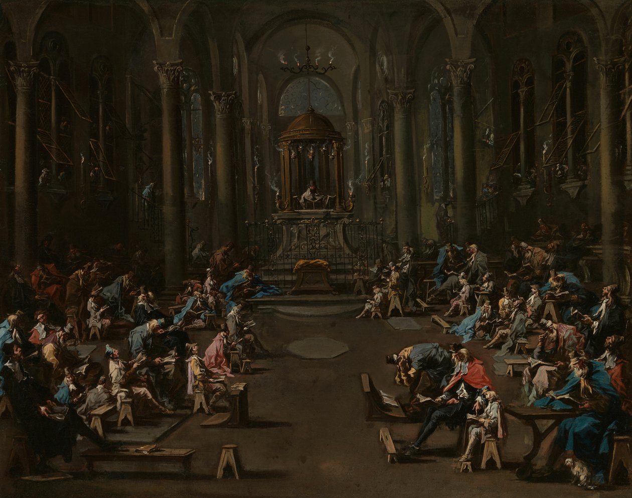 De Synagoge door Alessandro Magnasco