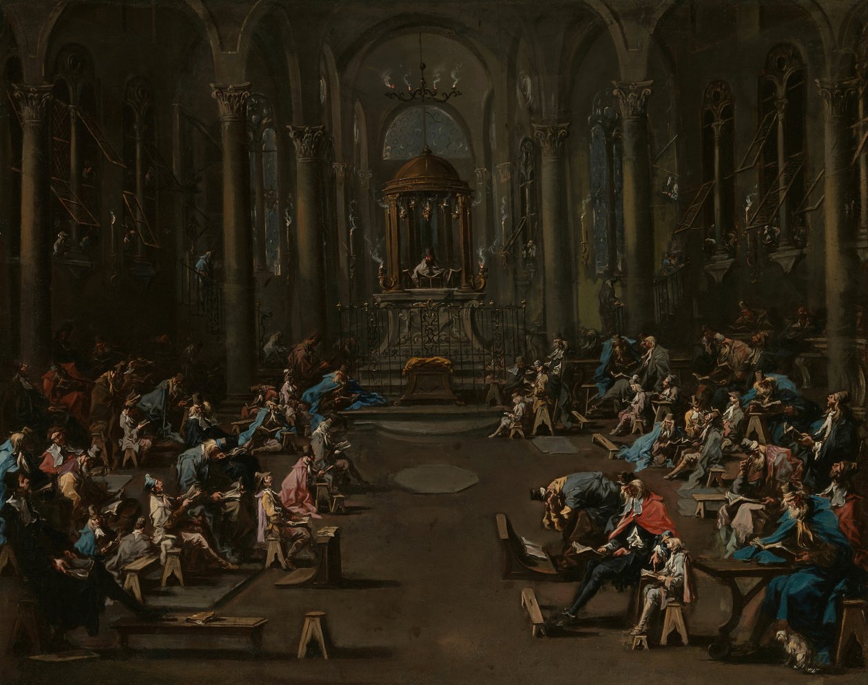 De Synagoge, 1725-35 door Alessandro Magnasco