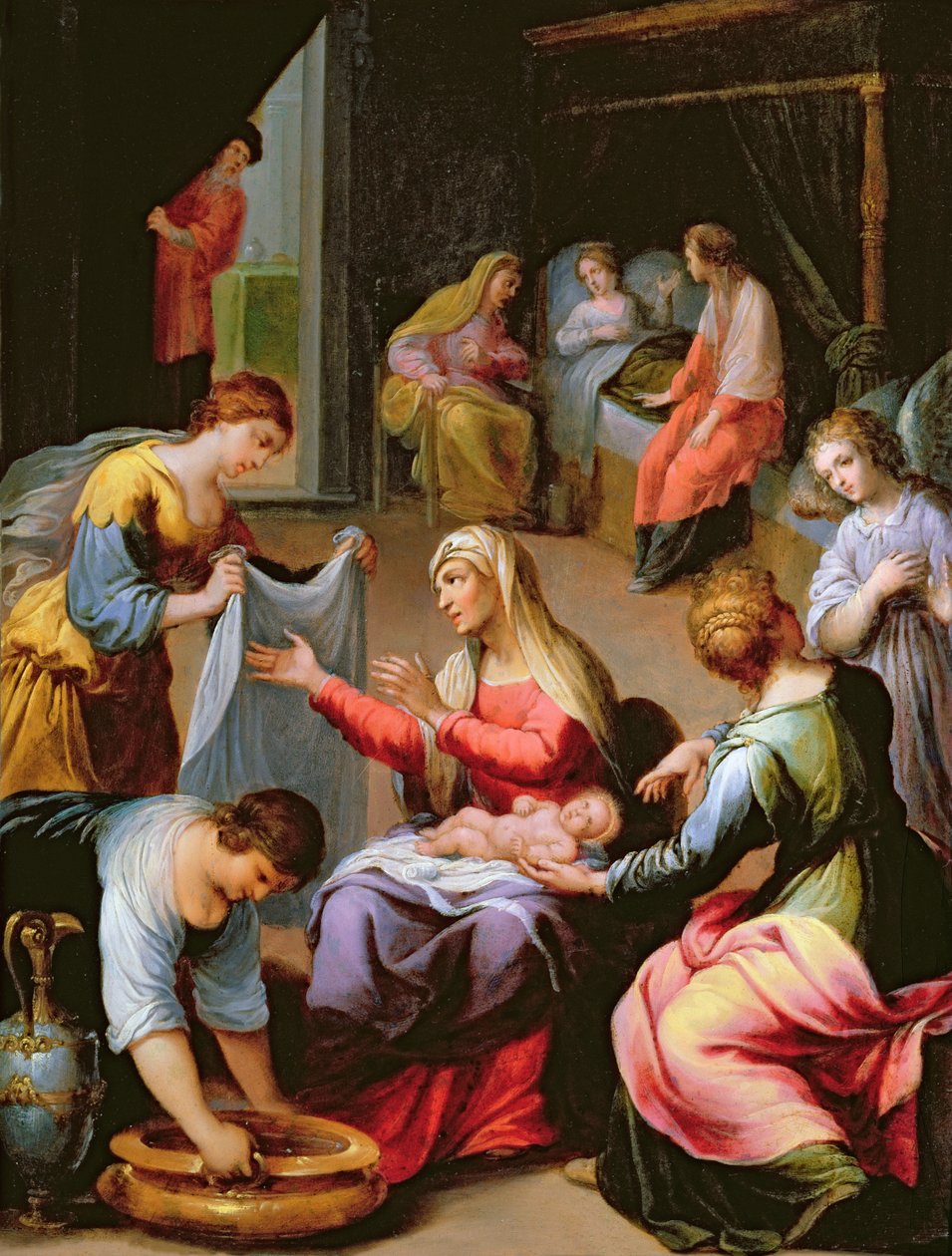 De Geboorte van de Maagd door Alessandro di Agostino Casolani