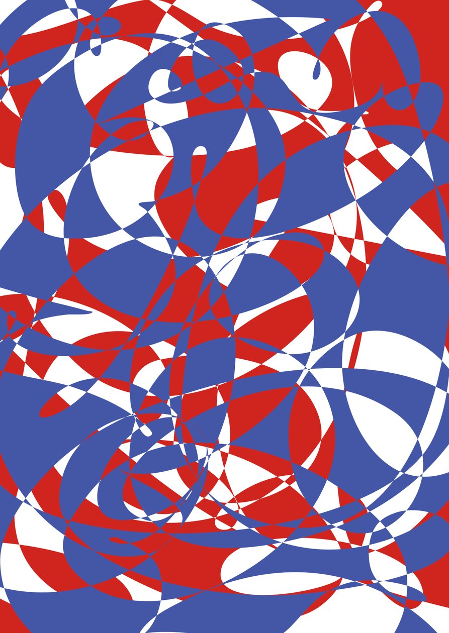 Blauw.Rood door Alex Caminker