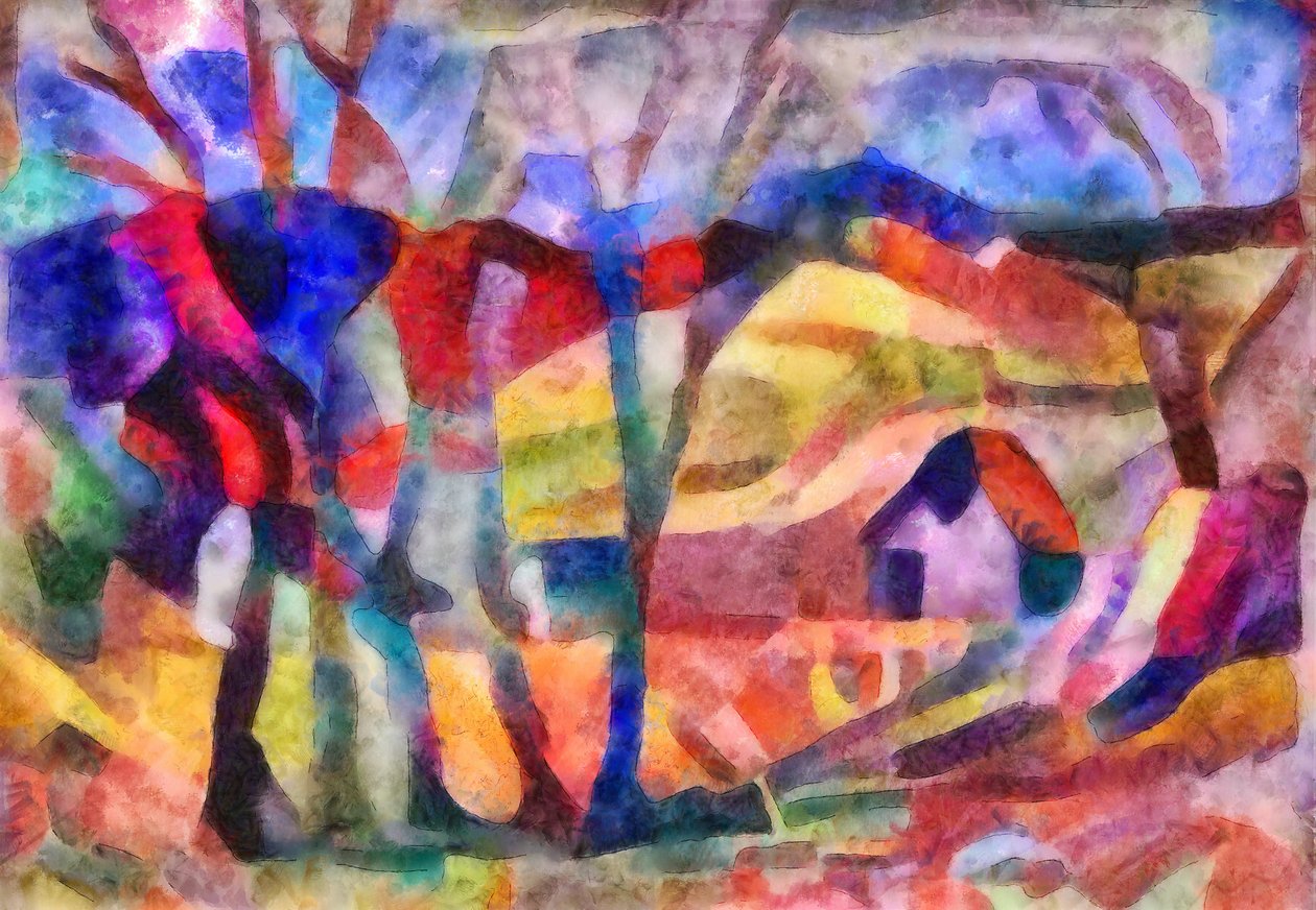 Landschap in roze door Alex Caminker