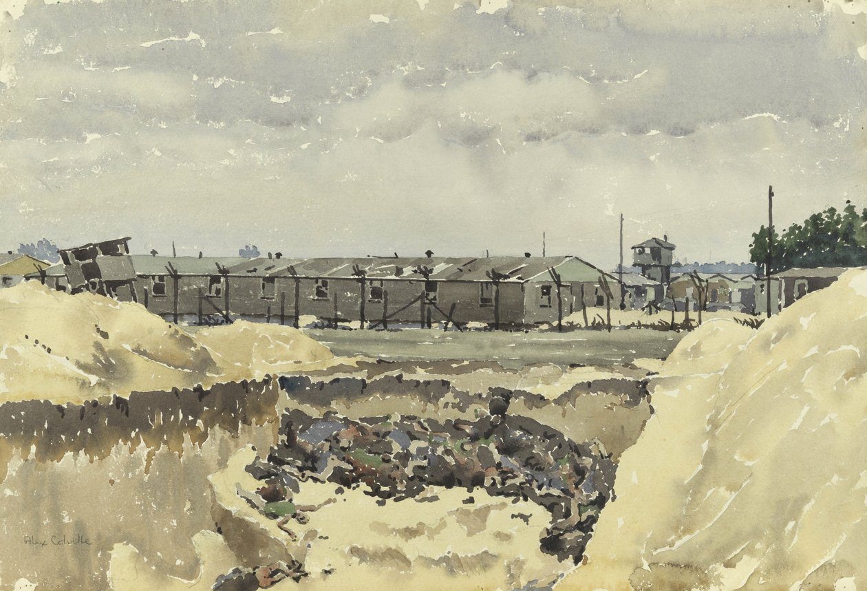 Concentratiekamp Belsen door Alex Colville