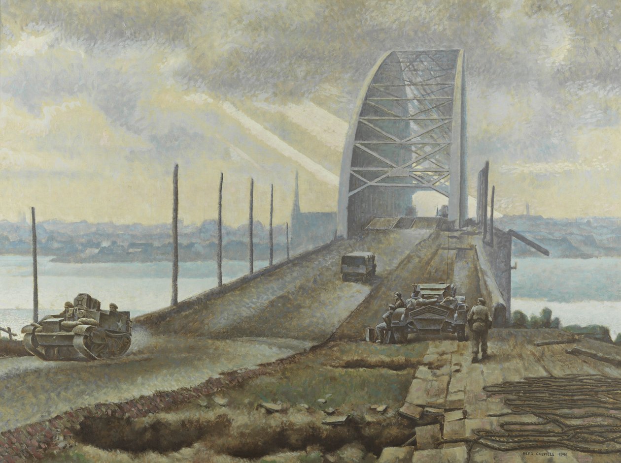 The Nijmegen Bridge, Holland door Alex Colville