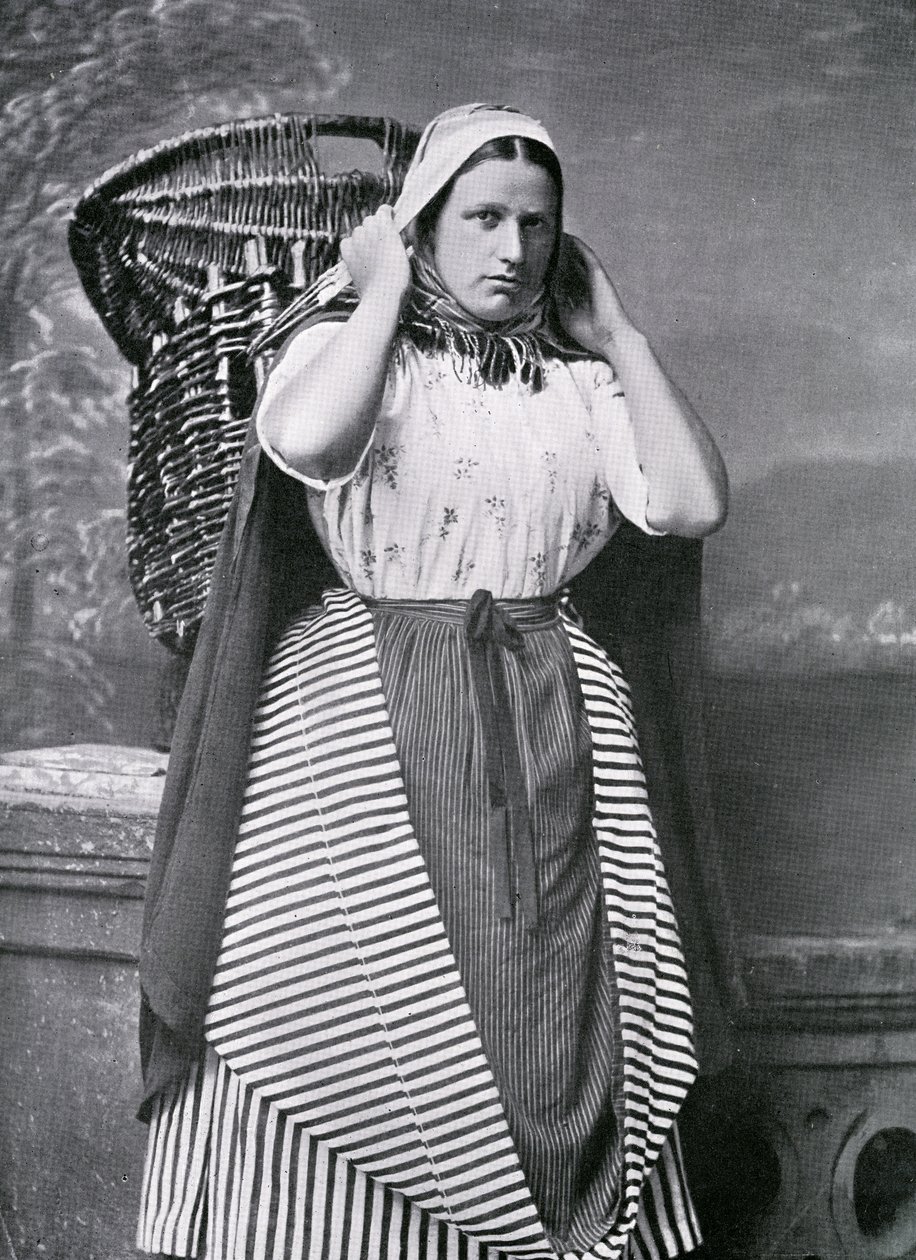 Een Newhaven Visvrouw, eind 19e eeuw door Alexander Adam Inglis