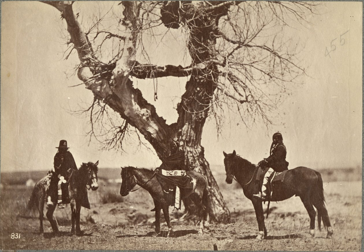 Begrafenis, Dakota, 1868 door Alexander Gardner