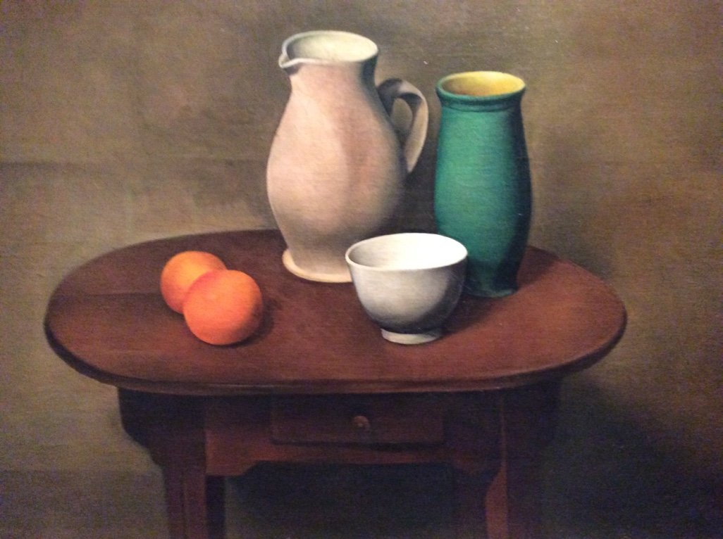 De ateliertafel door Alexander Kanoldt