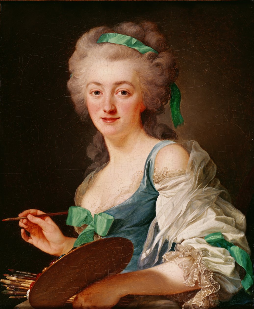 Portret van Anne Vallayer-Coster door Alexander Roslin