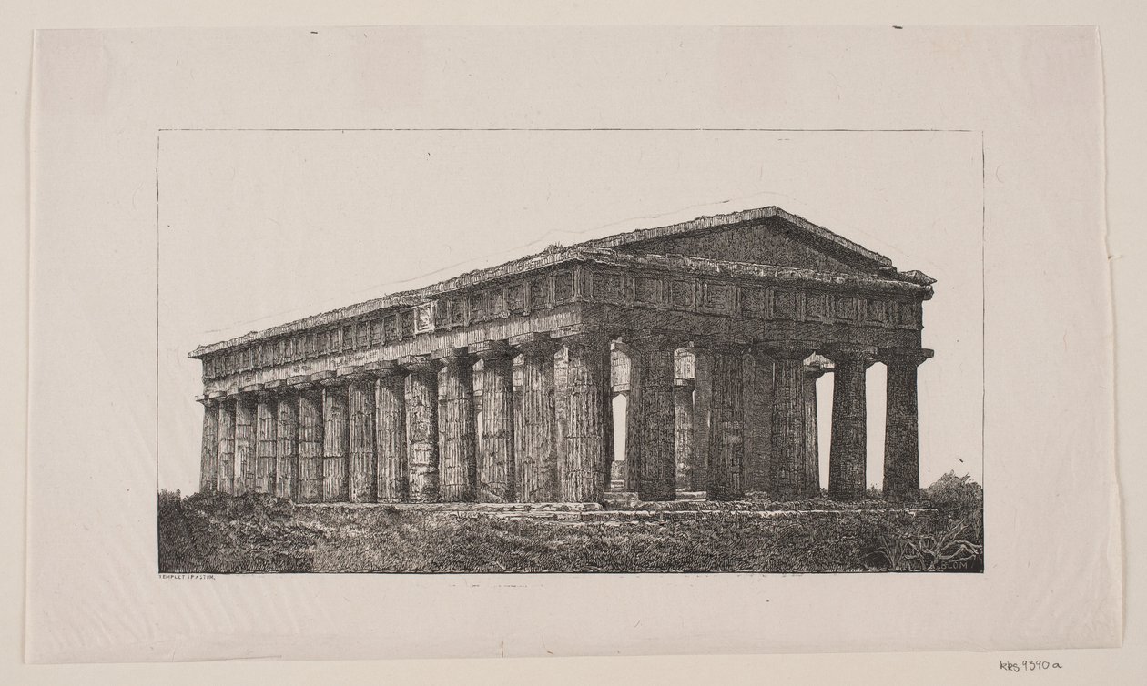 Poseidon Tempel in Paestum door Alexander Blom