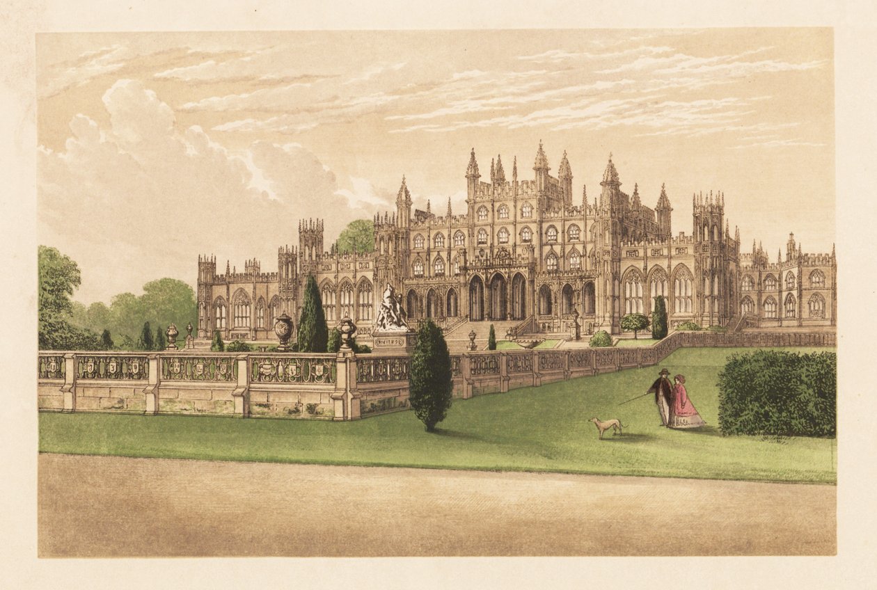 Eaton Hall, Cheshire, Engeland. door Alexander Francis (after) Lydon