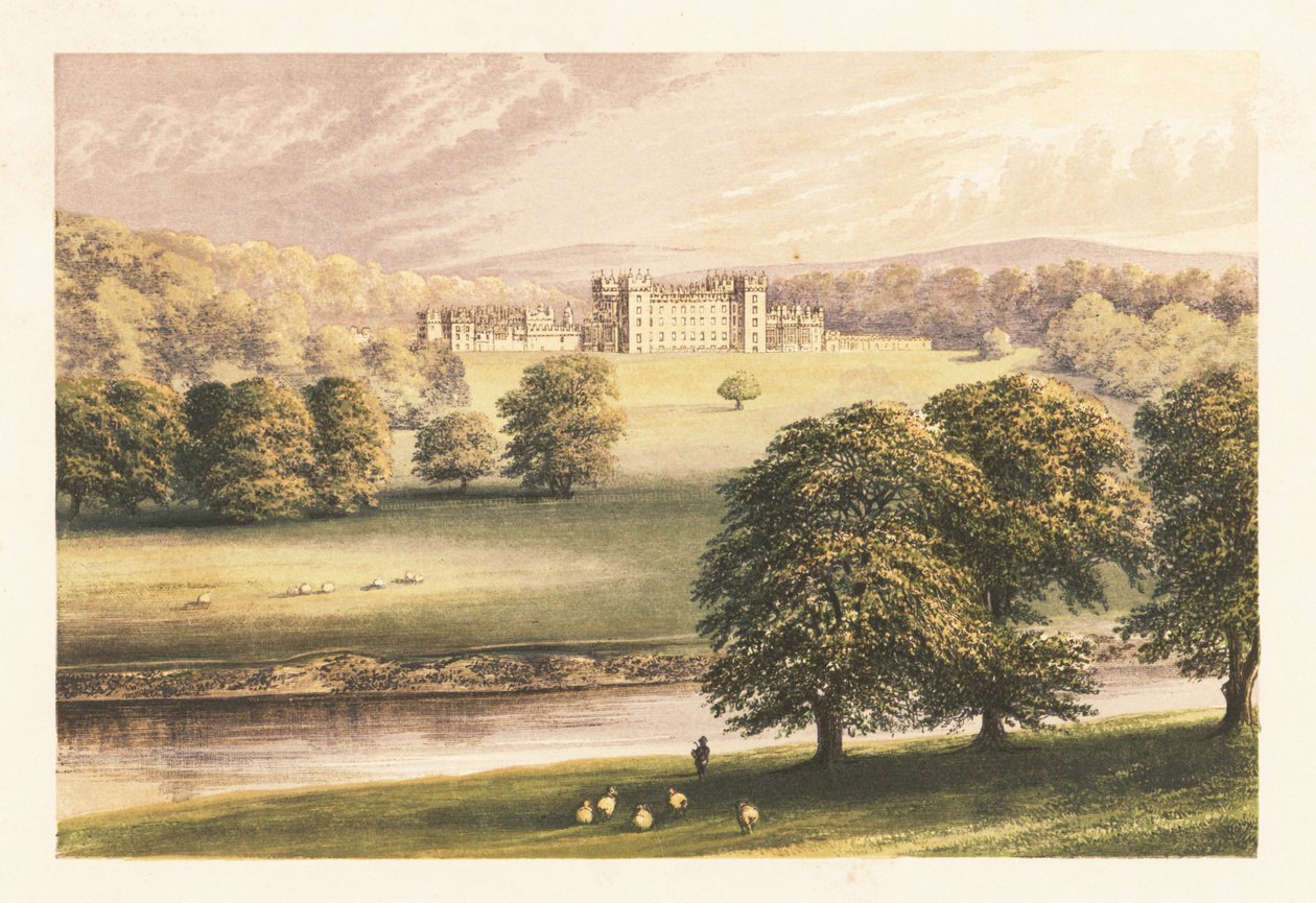 Floors Castle, Roxburghshire, Schotland. door Alexander Francis (after) Lydon