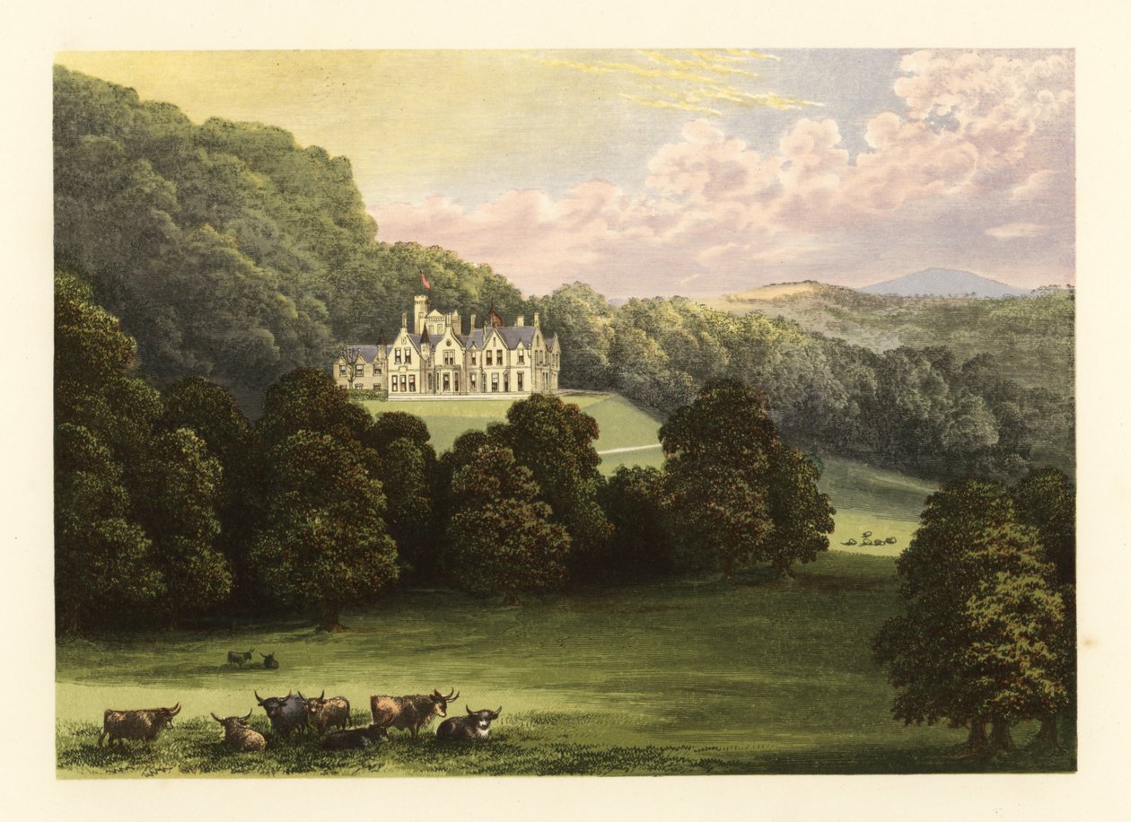 Philiphaugh, Selkirkshire, Schotland. door Alexander Francis (after) Lydon