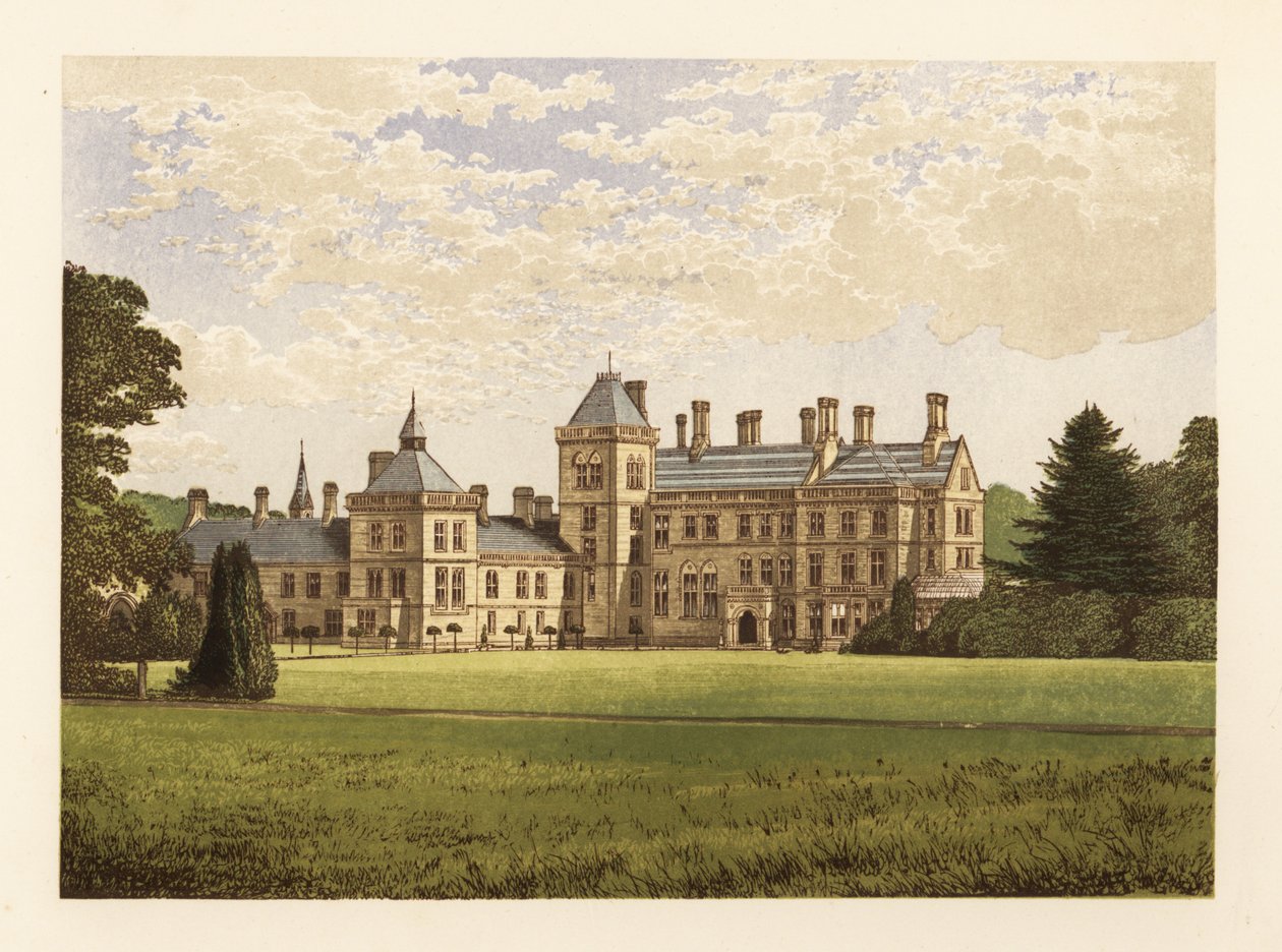 Walton Hall, Warwickshire, Engeland. door Alexander Francis (after) Lydon