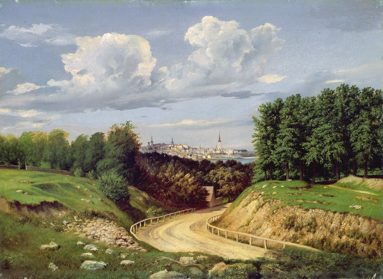 Uitzicht op Tallinn door Alexander Georg Schlater