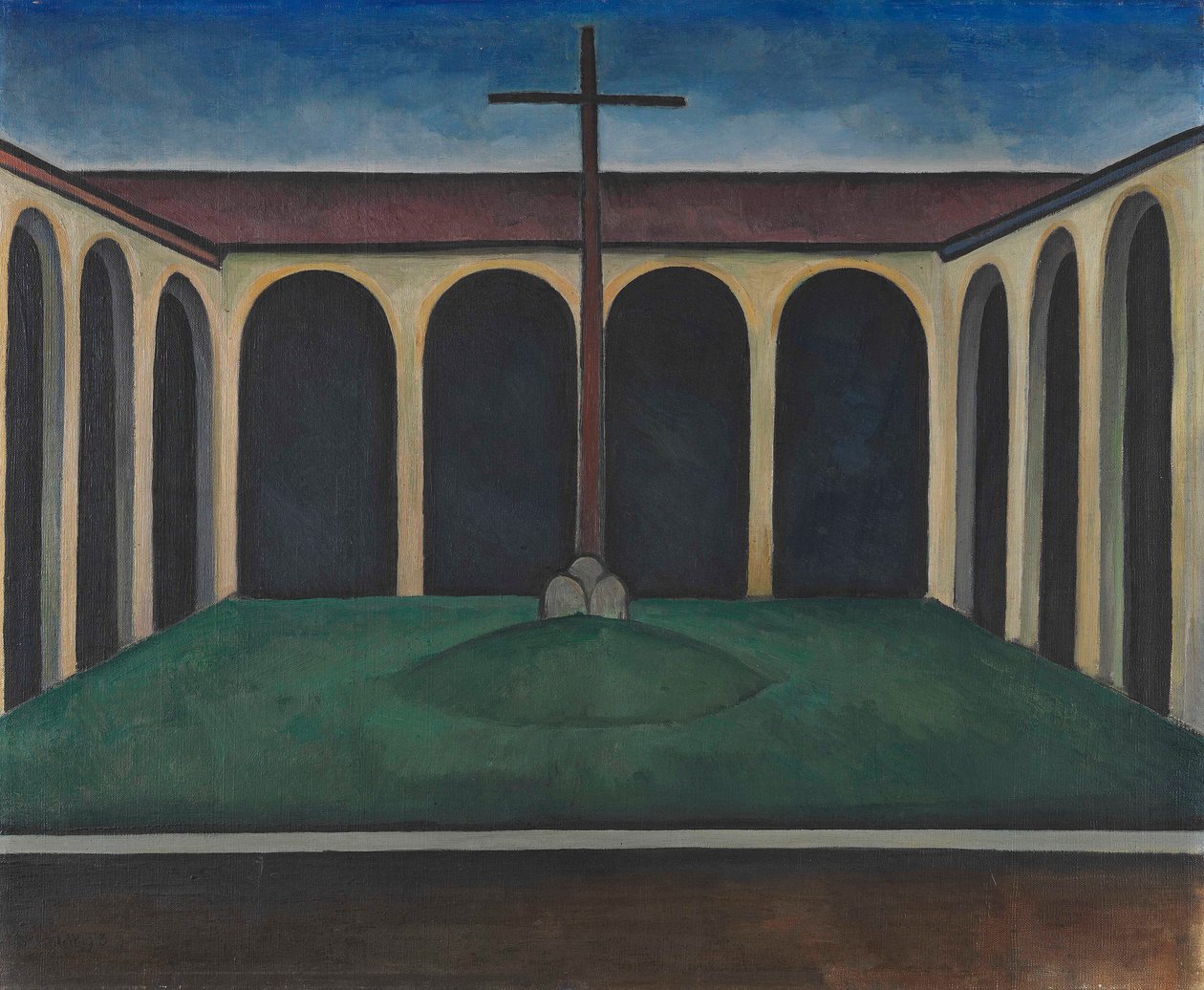 Klooster I, 1913 door Alexander Kanoldt
