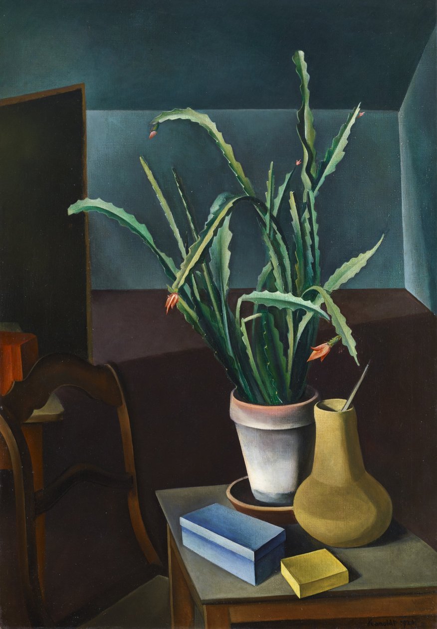 Cactus-stilleven door Alexander Kanoldt