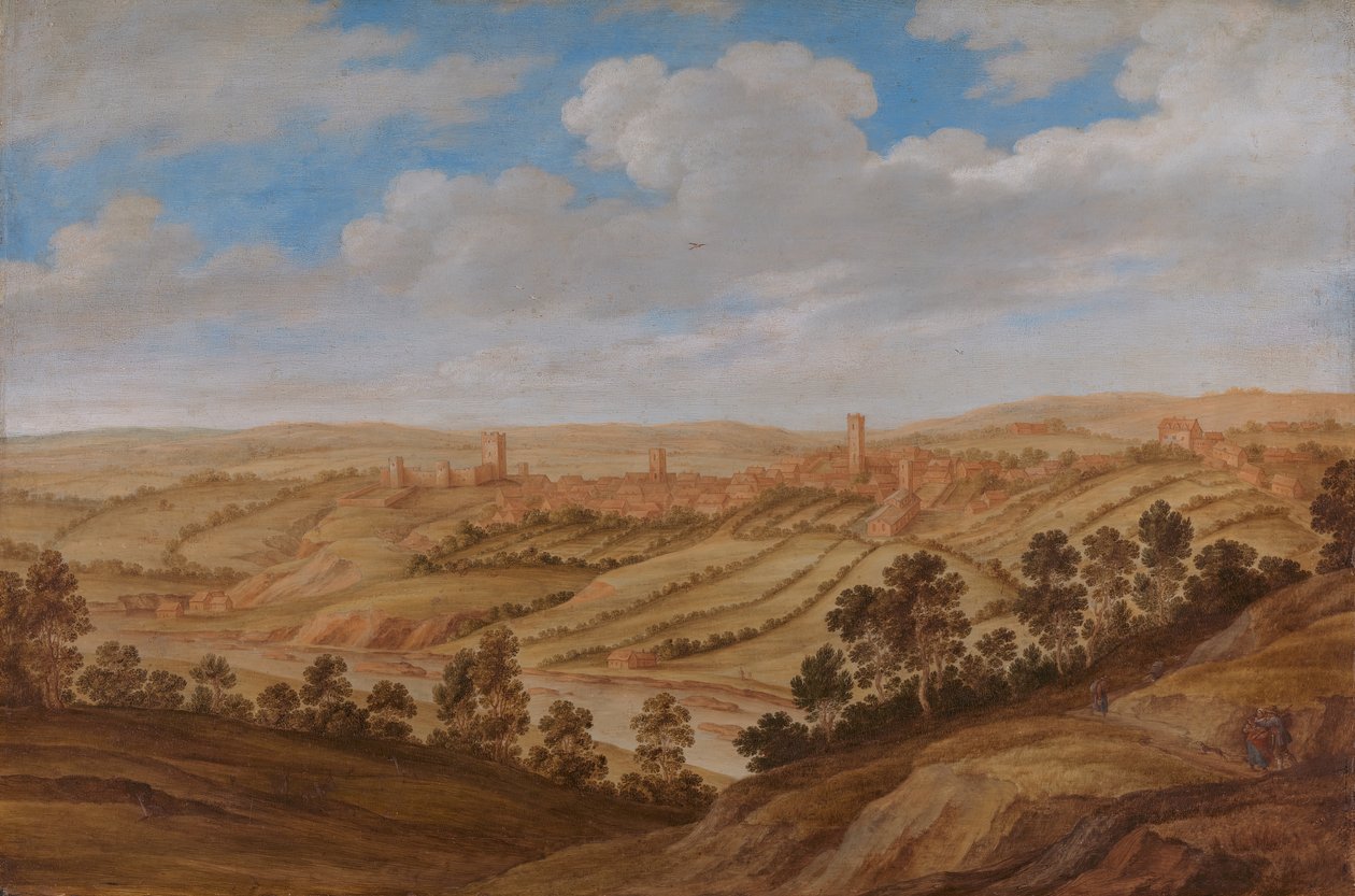 Richmond Castle, Yorkshire, 1639 door Alexander Keirincx