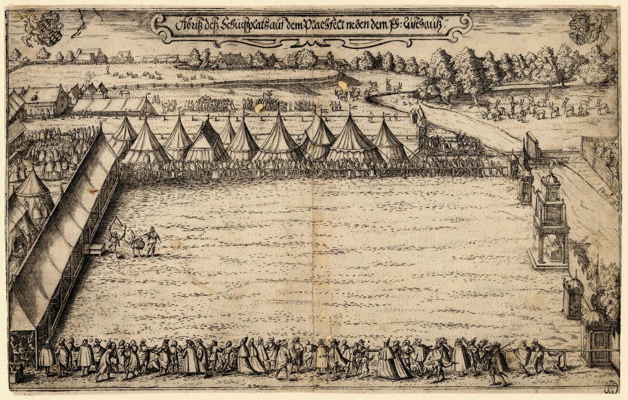 De kruisboogschutters in München door Alexander Mair