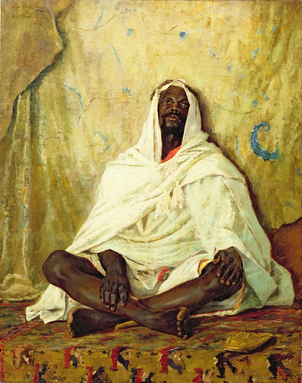 Zittende Arabier door Alexander Mann