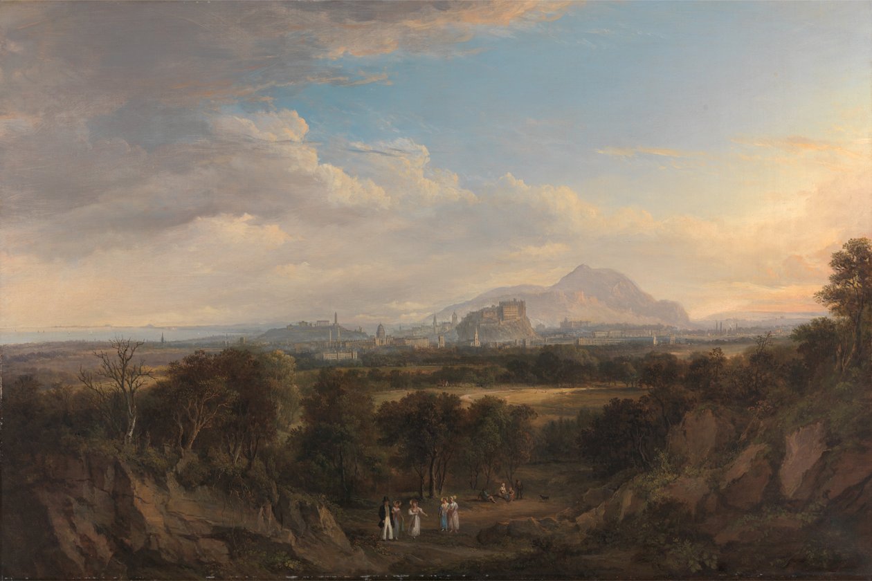 Uitzicht op Edinburgh vanuit het westen door Alexander Nasmyth