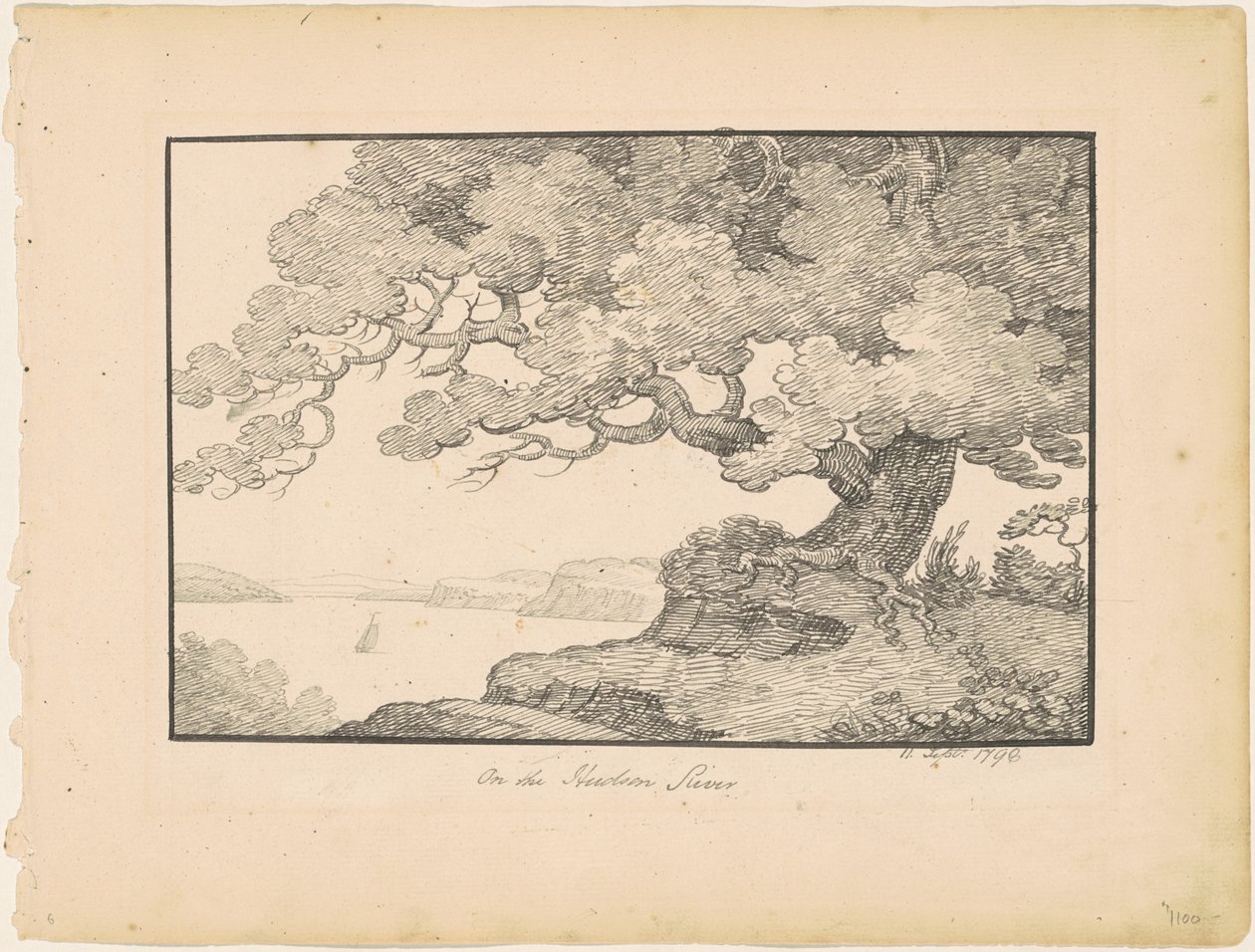 Aan de Hudson Rivier door Alexander Robertson