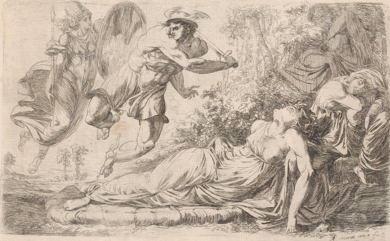 Perseus en de slapende Medusa door Alexander Runciman
