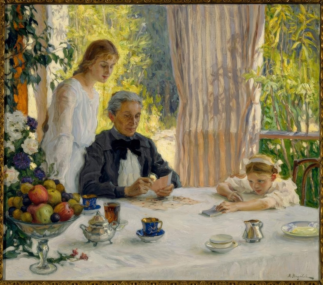 Op het balkon door Alexander Viktorowitsch Morawow