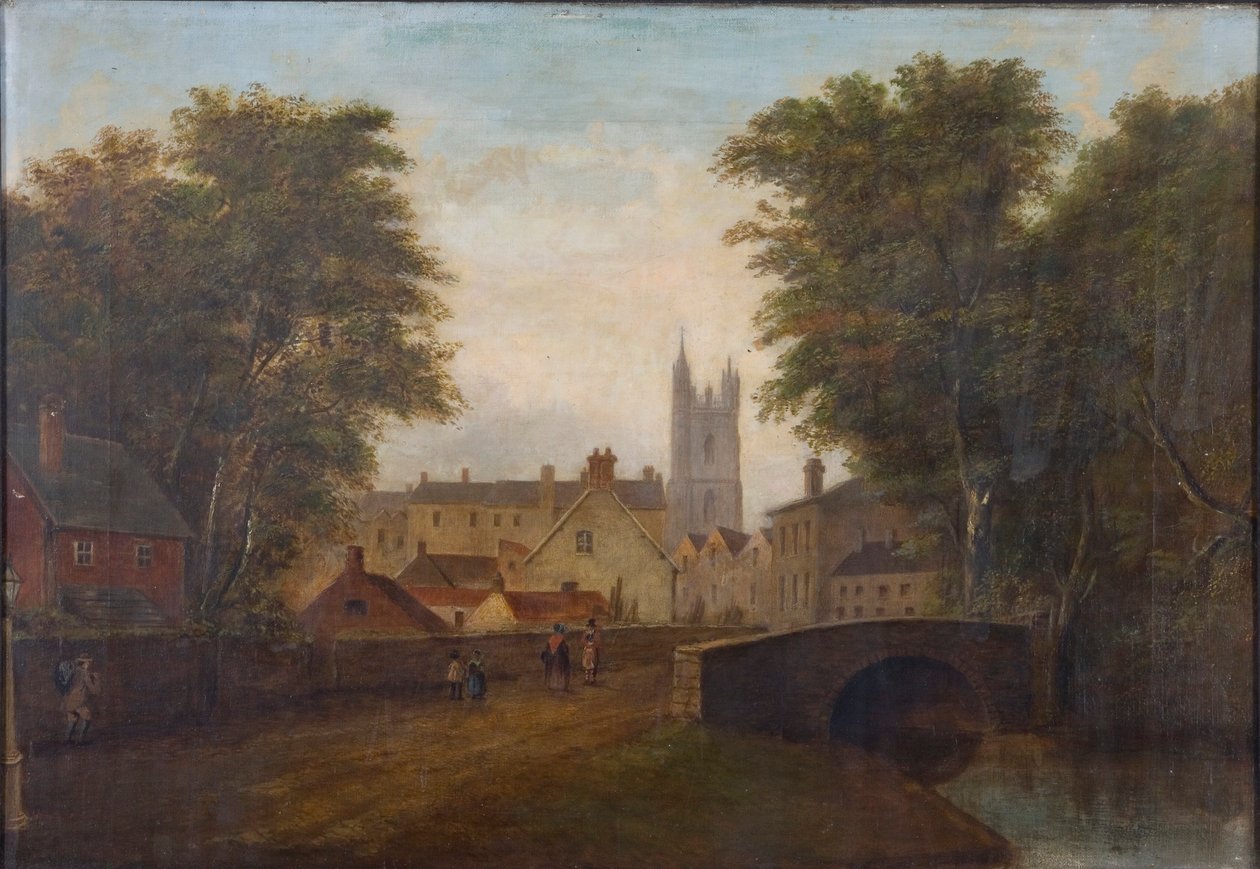 Cardiff vanaf de North Road, c1784 door Alexander Wilson