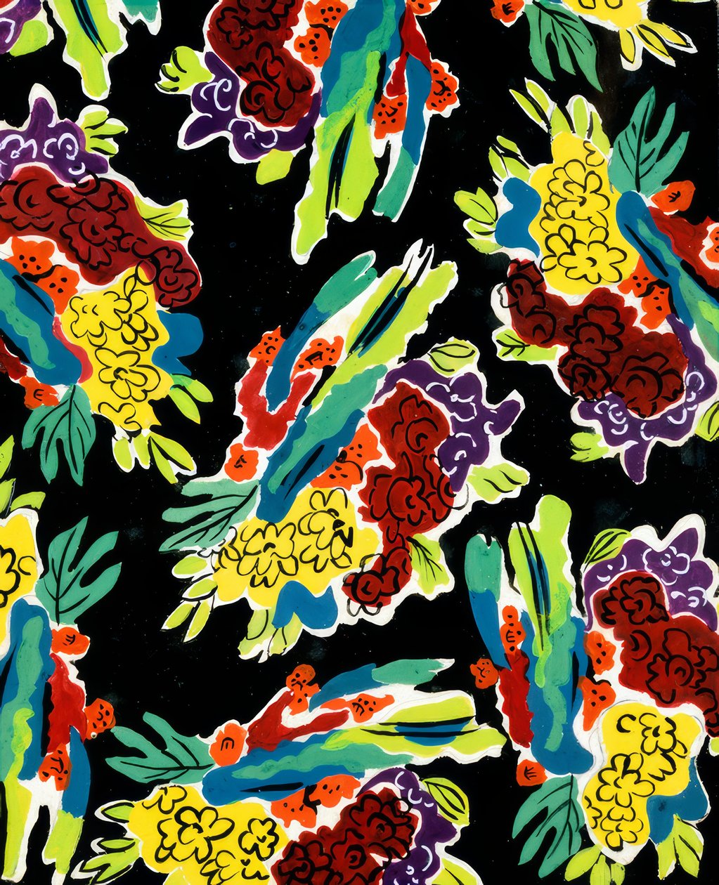 Decoratieve compositie, enkele bloemen door Alexandra Alexandrowna Exter