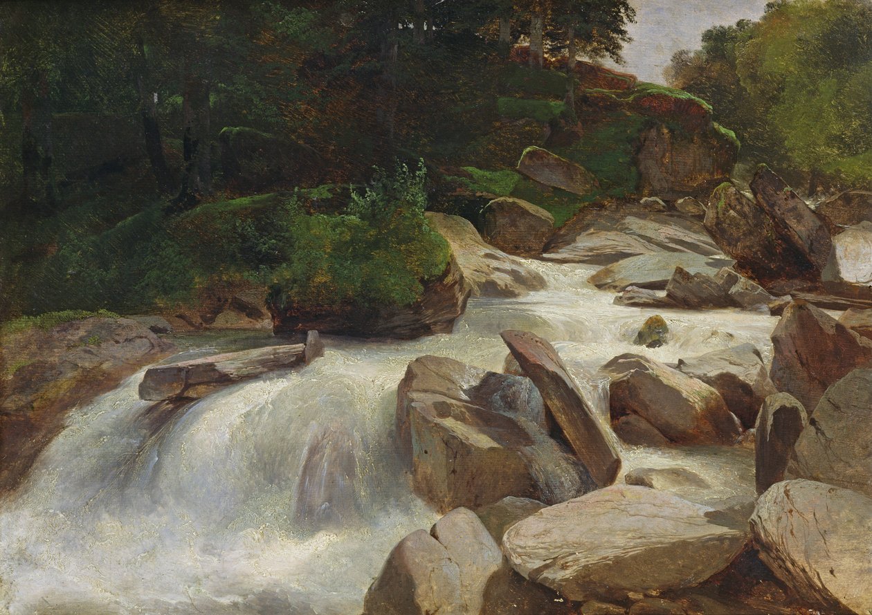 Rivierstudie, c.1846-50 door Alexandre Calame