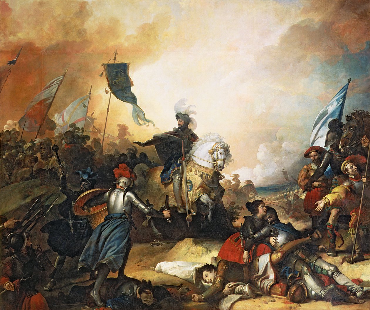 De Slag bij Marignan, 14 september 1515, 1836 door Alexandre Evariste Fragonard