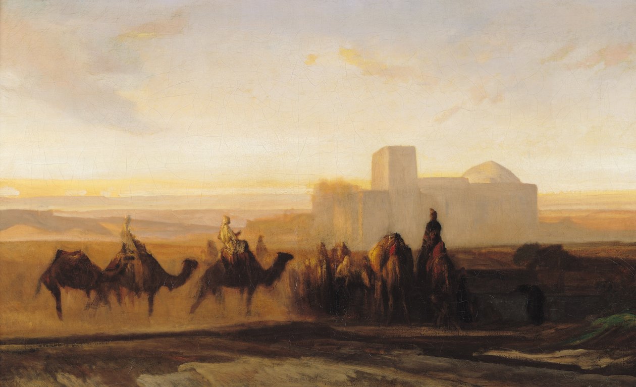 De Karavaan door Alexandre Gabriel Decamps