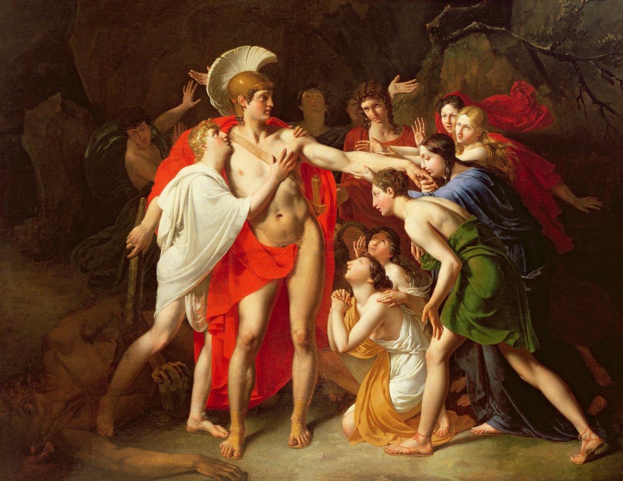 De dankbaarheid van Thebe, ca. 1855 door Alexandre Louis Patry