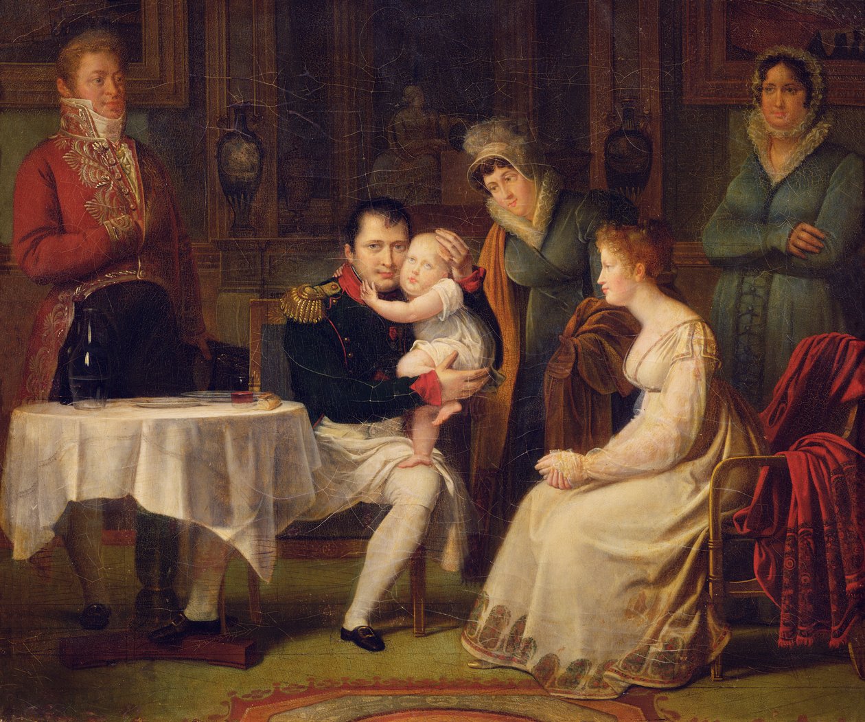 Napoleon I (1769-1821) Marie Louise (1791-1847) en de Koning van Rome (1811-73) 1812 door Alexandre Menjaud