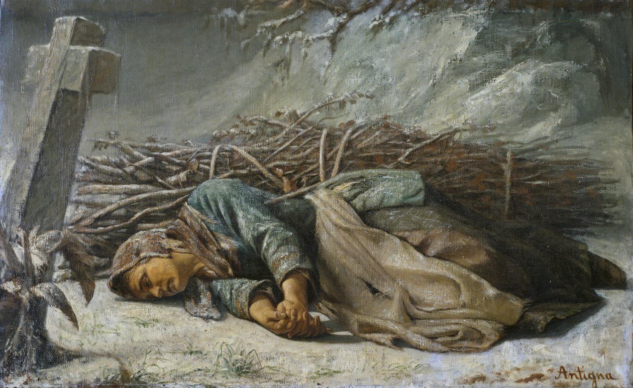 De Arme Vrouw, 1857 door Alexandre Antigna