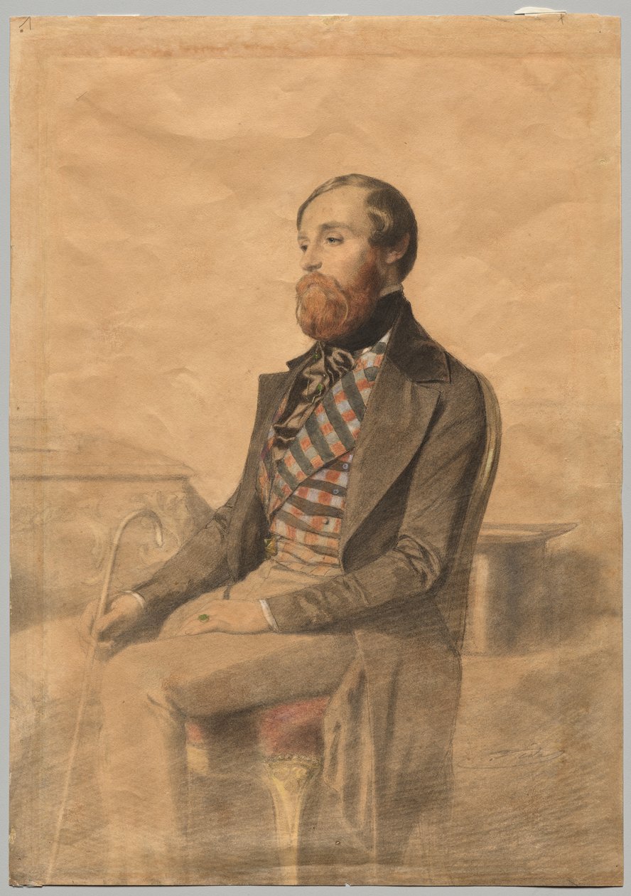 Portret van Alfred de Musset (1810-1857) door Alexandre Bida