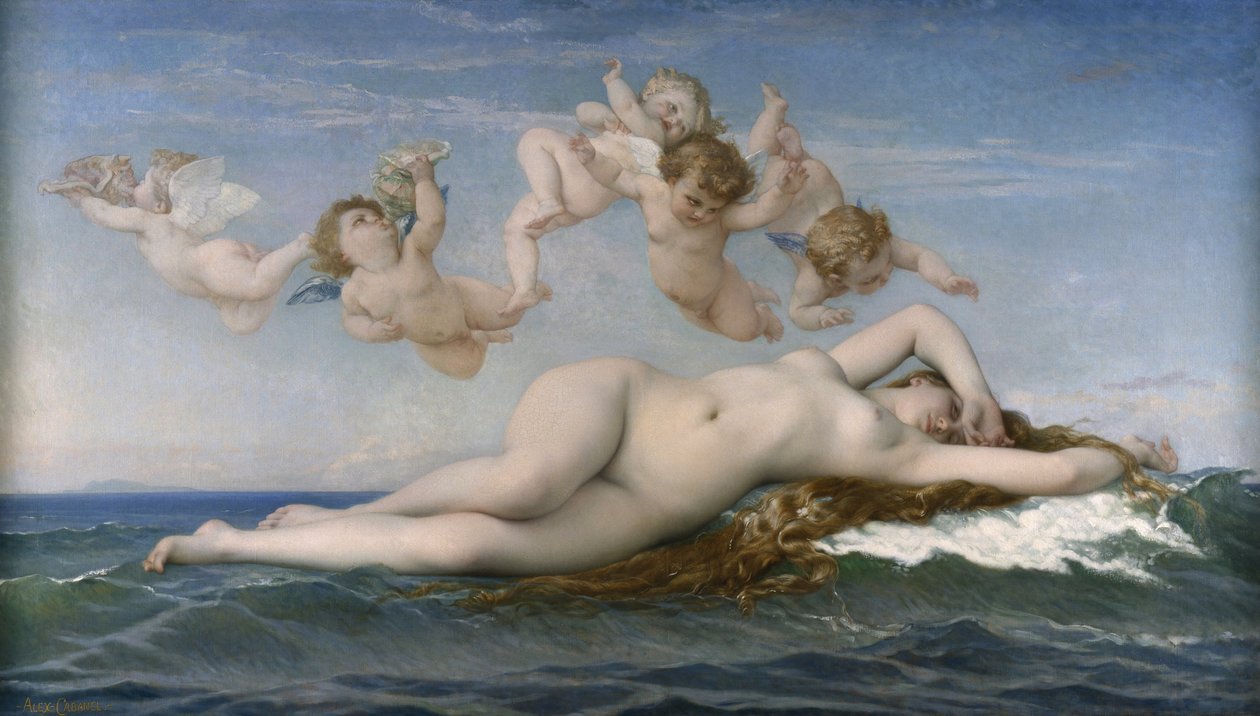 De Geboorte van Venus, 1863 door Alexandre Cabanel