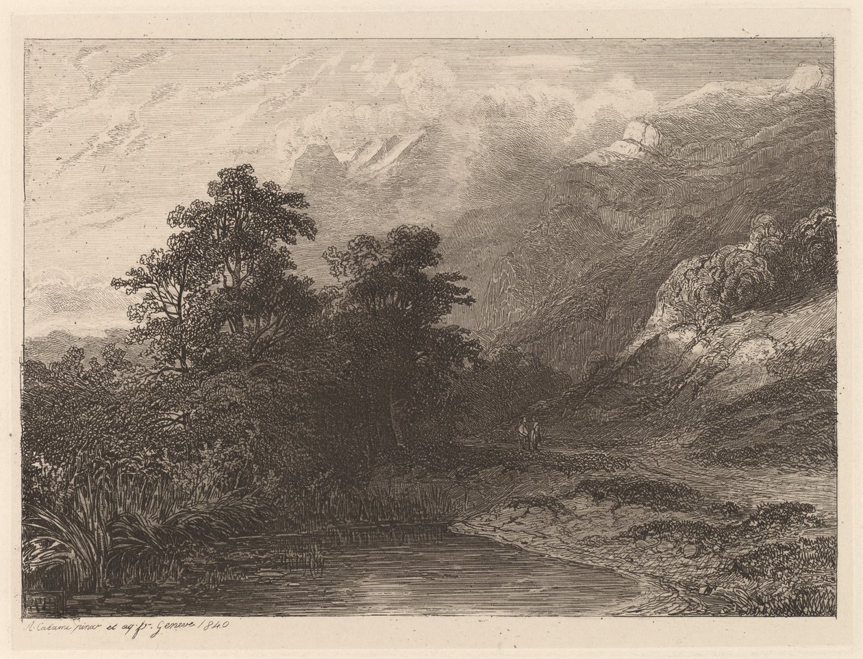 Bergmeer door Alexandre Calame