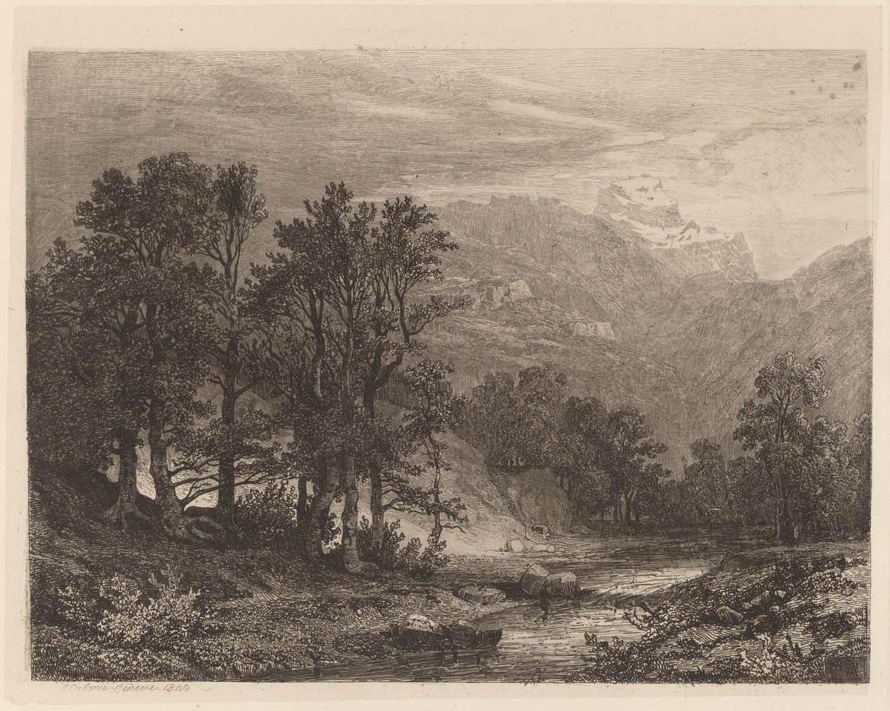 Bergstroom door Alexandre Calame
