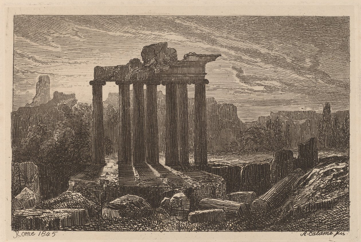 Romeinse Ruïnes door Alexandre Calame