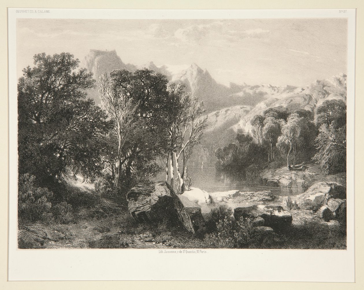 Souvenir van het meer van Luzern door Alexandre Calame