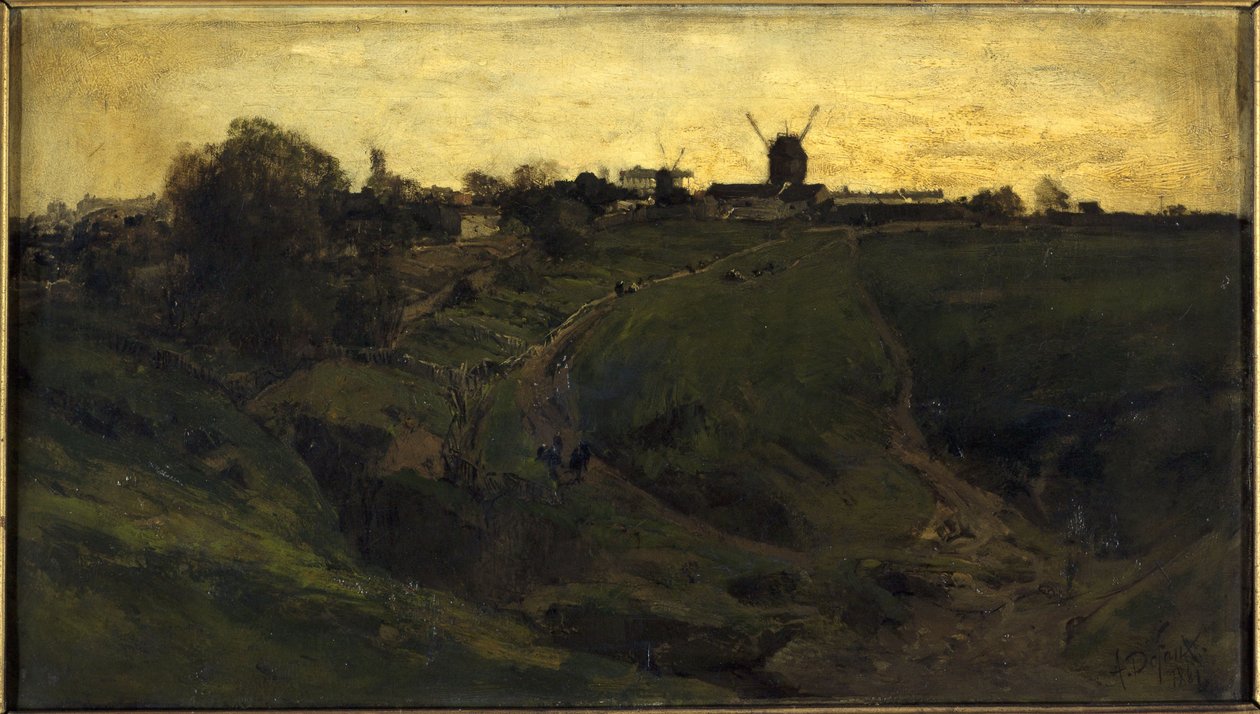 Uitzicht op Montmartre, noordwestzijde door Alexandre Defaux