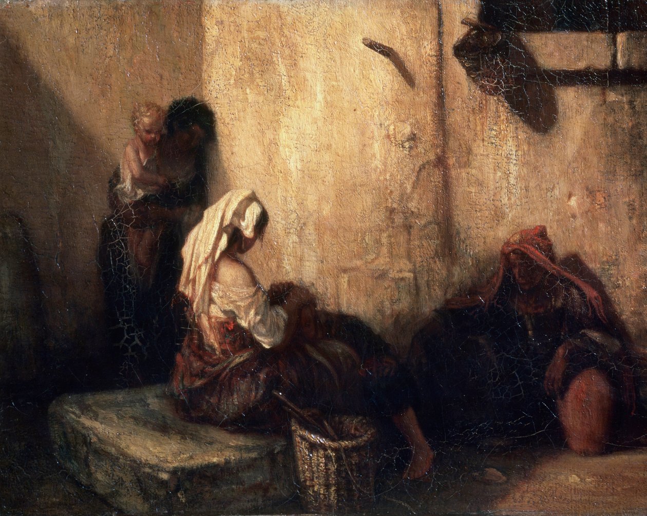 Italiaanse Straatscène, 1849 door Alexandre Gabriel Decamps