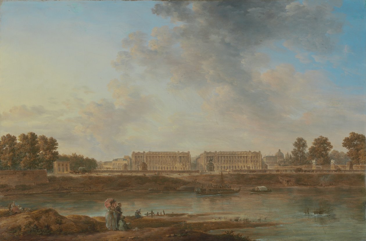 Uitzicht op Place Louis XV door Alexandre Jean Noel