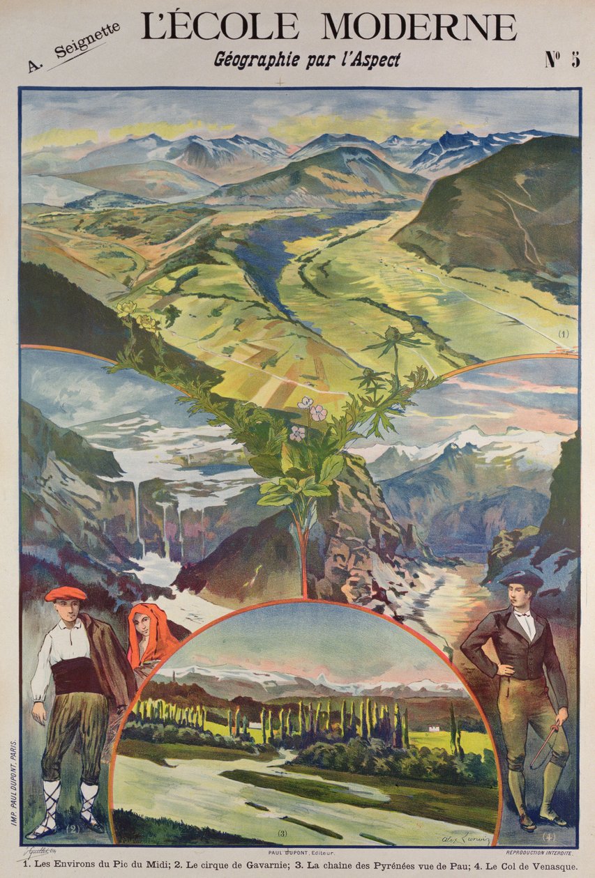 Pyreneeën poster door Alexandre Lunois