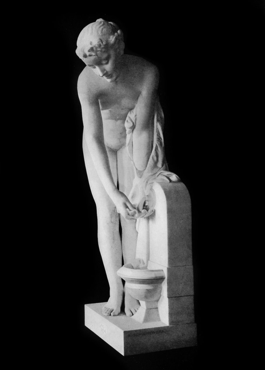Meisje bij de fontein door Alexandre Schoenewerk